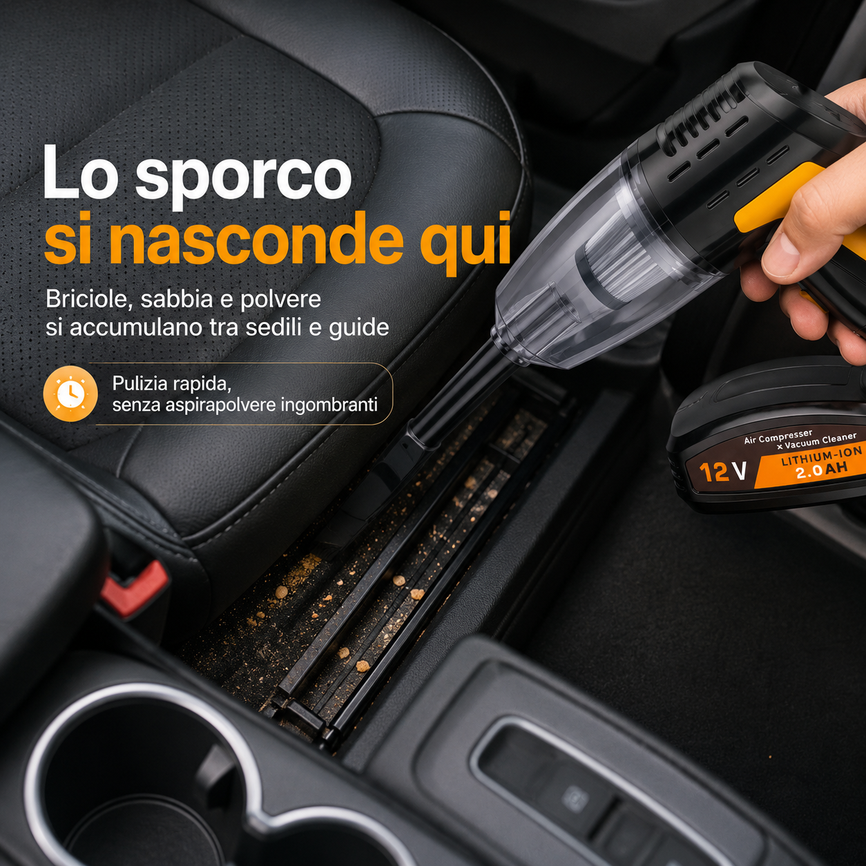 ProntoStrada™ 4X Aspirapolvere auto, gonfiatore pneumatici, soffiatore e luce di emergenza in un unico dispositivo portatile
