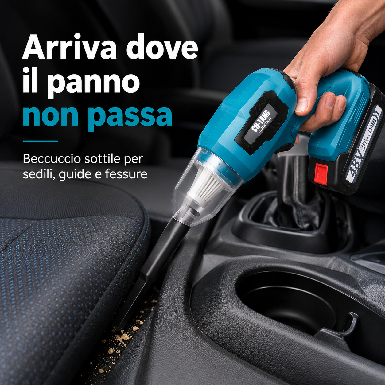 AutoPronto™ AirForce Aspirapolvere e soffiatore portatile 2 in 1 per la pulizia rapida dell’auto