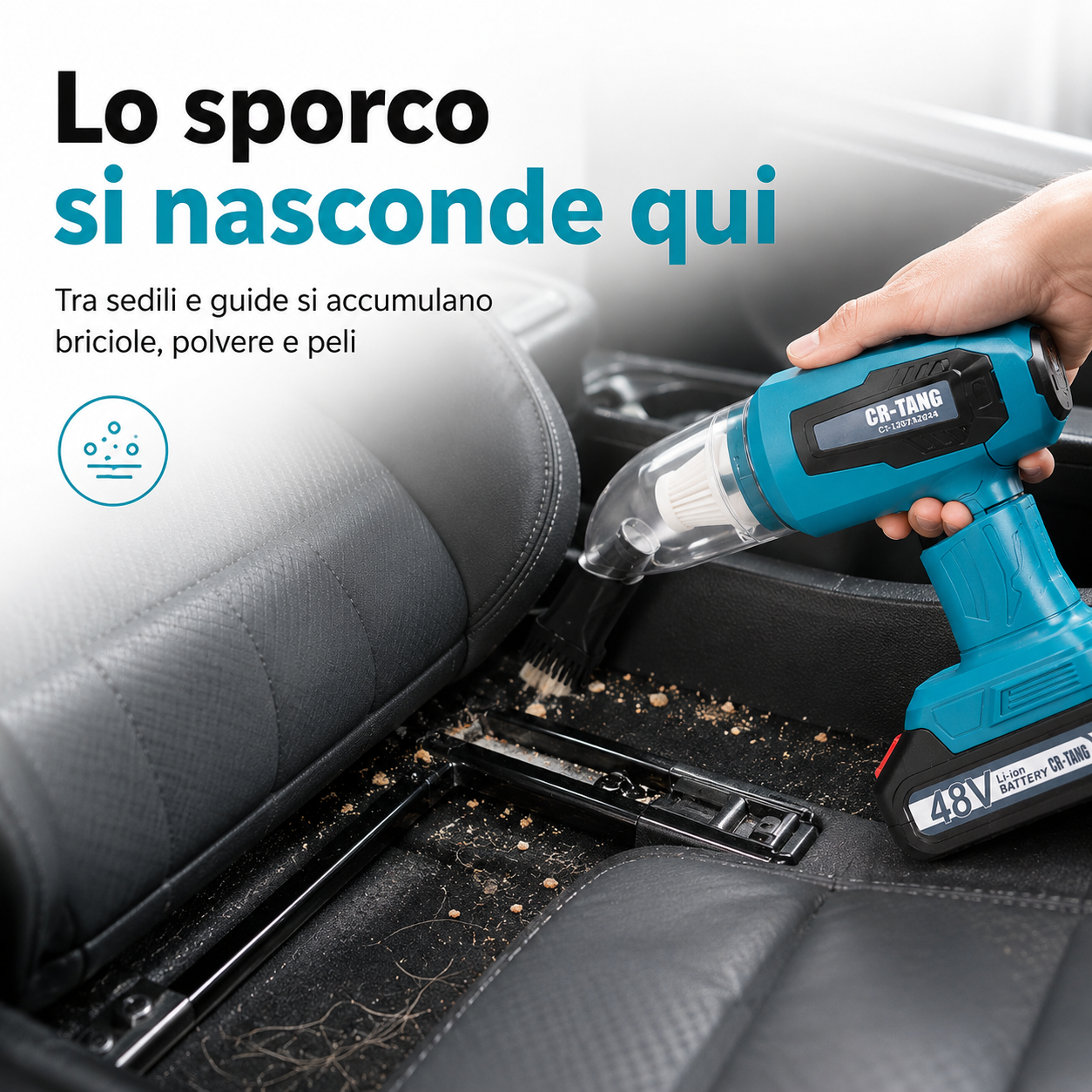 AutoPronto™ AirForce Aspirapolvere e soffiatore portatile 2 in 1 per la pulizia rapida dell’auto
